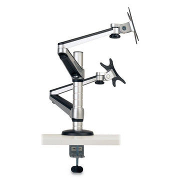 Tripp Lite Dual Monitor Mount For 13" To 27" Monitors, 360 Deg Rotation, +80 Deg--90 Deg Tilt, 180 Deg Pan, Black-silver, Supports 22 Lb freeshipping - TVN Wholesale